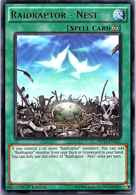 Raidraptor - Nest MP15-EN227 Yu-Gi-Oh! Light Play 1st Edition -image