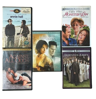 Romance Comedy DVDs Used Lot of 5 Annie Against Odds Lake House Monster Downton-image