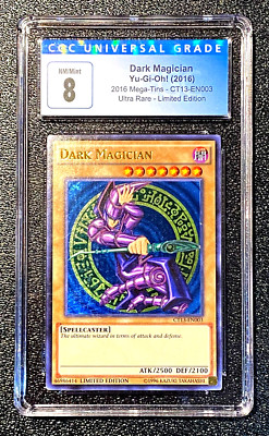 CGC 8 2016 DARK MAGICIAN ULTRA RARE LIMITED EDITION CT13-EN003 see below for #-image