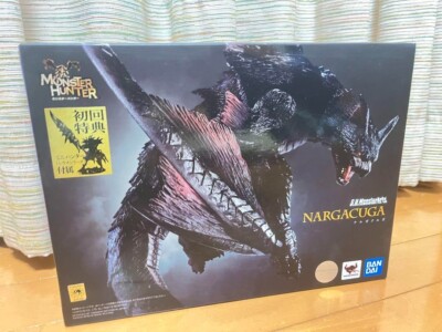 Bandai S.H.Monster Arts Monster Hunter World Iceborne Nargacuga Figure Used JP-image
