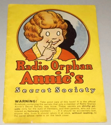 1934 Little Orphan Annie SECRET SOCIETY MANUAL Ovaltine radio premium mc1-image