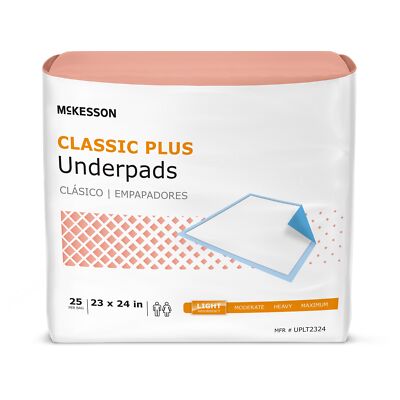 200 McKesson Light Absorbency Adult Bed Pad Disposable Incontinence Underpads-image