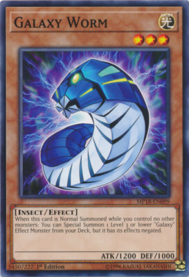 Galaxy Worm - MP18-EN099 - Common - 1st Edition NM YuGiOh!  2018 Mega-Tin Mega P-image