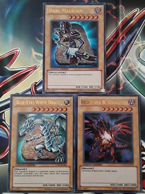 Yugioh LC01-EN004-6 Collection Dark Magician, Re-Eyes, Blue-Eyes-image
