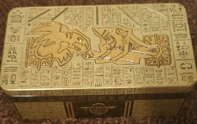 Yugioh 2021 MEGA TIN! GOLD SARCOPHAGUS TIN! “EMPTY OPENED” COLLEC *Hot* + Bonus!-image