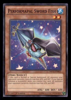 Yugioh Performapal Sword Fish #MP15-EN063 2015 Mega-Tins Mega Pack LP-image