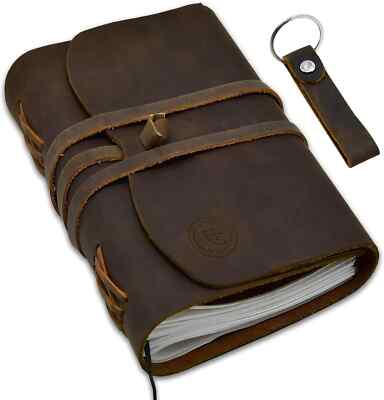Vintage leather Bound Journal Antique Handmade Notebook/Diary/Sketchbook exotic-image