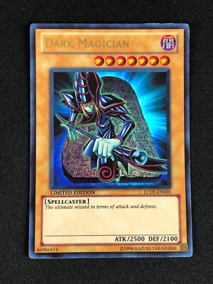 YUGIOH DARK MAGICIAN LC01-EN005 ORIGINAL PRINT!  HP/CREASES-image