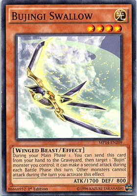 Bujingi Swallow MP14-EN209 Yu-Gi-Oh! Light Play 1st Edition-image
