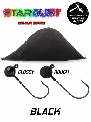 Stardust Plastic Coating Powder for Fishing Weights Color: Black-image