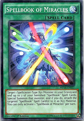 Spellbook Of Miracles MP14-EN057 Yu-Gi-Oh! Light Play 1st Edition -image