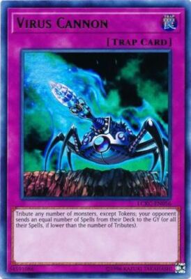 Yugioh! LP Virus Cannon - LCKC-EN056 - Ultra Rare - Unlimited Edition Lightly Pl-image