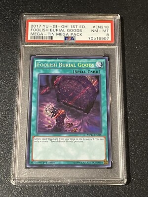 2017 Yu-Gi-Oh! Foolish Burial Goods 1st Ed #EN218 PSA 8-image