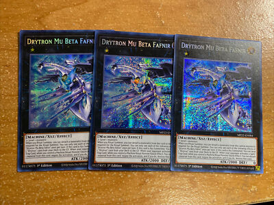 🔥3x Yugioh MP22-EN084 Drytron Mu Beta Fafnir PRISMATIC SECRET RARE PLAYSET-image