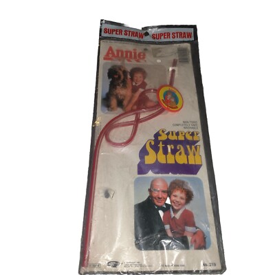 Vintage 1981 Annie Super Straw Little Orphan Annie RARE-image
