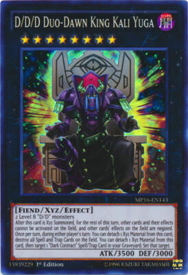 Yu-Gi-Oh! - D/D/D Duo-Dawn King Kali Yuga  (MP16-EN143) - 2016 Mega-Tins - NM-image