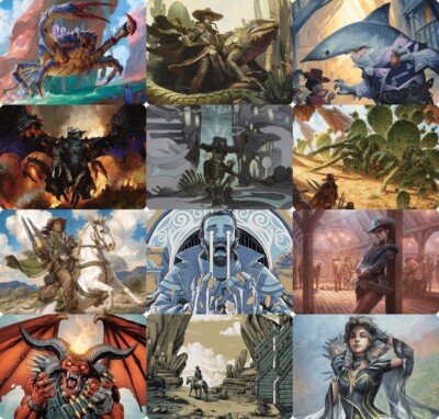 MTG Outlaws of Thunder Junction Art Series NON-SIGNATURE Cards-image