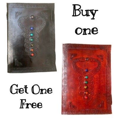 Leather Journal Unlined Spell Leather Diary Sketchbook Book of Shadows 200 Pages-image