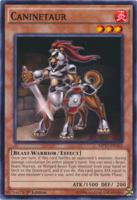 Yugioh! LP Caninetaur - MP17-EN165 - Common - 1st Edition Lightly Played, Englis-image