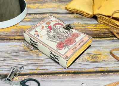 6 The Lovers journal - Grimoire journal - tarot card - Blank spell book of shado-image