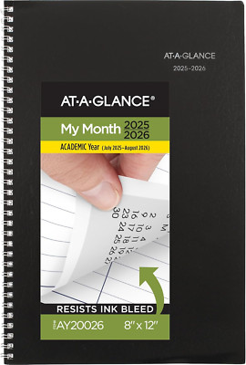 AT-A-GLANCE Planner 2025-2026 Academic, Monthly, 8