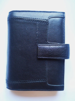 Piquadro Leather Agenda Planner Organizer Cover Black Small-image