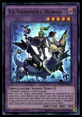 YuGiOh 2015 1st Edition El Shaddoll Winda MP15-EN093 NM - Exact Card Shown-image