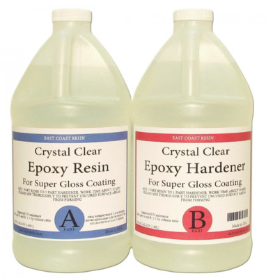 EPOXY RESIN CRYSTAL CLEAR 1 Gallon Kit. FOR SUPER GLOSS COATING and TABLETOPS-image