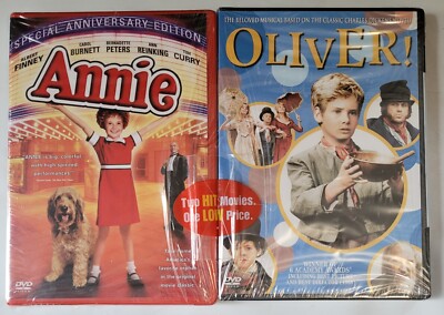LOT Annie (Special Anniversary Edition) & Oliver! 2 DVDs (HD) SEALED-image