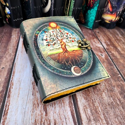Leather Journal Tree of life notebook, sketchbook, leather dairy, Travel journal-image