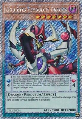 Yugioh! HP Odd-Eyes Pendulum Dragon - CT12-EN001 - Platinum Secret Rare - Limite-image