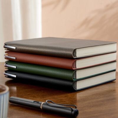 256 Pages PU Leather Journal A5 Notebook Lined Paper Writing Diary Planner Gift-image