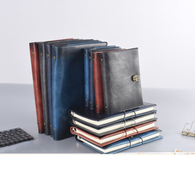 PU Leather Vintage Journal A6/A5 Notebook Lined Paper Writing Diary 160 Pages-image