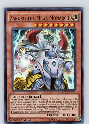 Yu-Gi-Oh TCG Zaborg The Mega Monarch MP15-EN154 1st Edition Ultra Rare Card NM-image