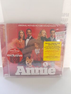 annie motion picture sound track music cd case has cracks-image