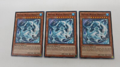 3x MYTHIC WATER DRAGON  MP14-EN135   1ST EDITION COMMON YUGIOH NM / UNPLAYED-image