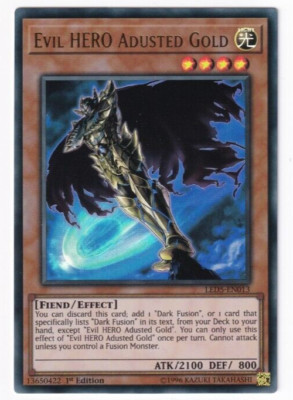 Evil HERO Adusted Gold - (LED5-EN013 - 1st Ed - Ultra Rare) - NM - Yugioh-image