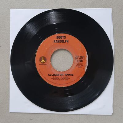 BOOTS RANDOLPH ALLIGATOR ANNIE/LOOKIN' MONUMENT RECORDS VINYL 45 VG 21-65-image