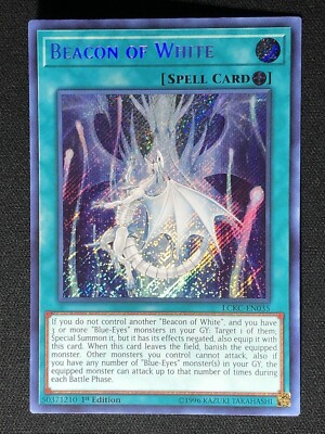 ( BEACON OF WHITE ) Secret Rare - LCKC-EN035 - 1st NM - Yu-Gi-Oh Legendary Kaiba-image
