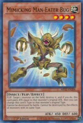 1x Mimicking Man-Eater Bug - 1st  NM Eng YuGiOh - 2022 Mega Tin - Pharoah's Gods-image