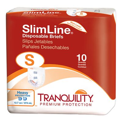 Tranquility Slimline Incontinence Brief S Full Fit 2120 Heavy 100 Ct-image