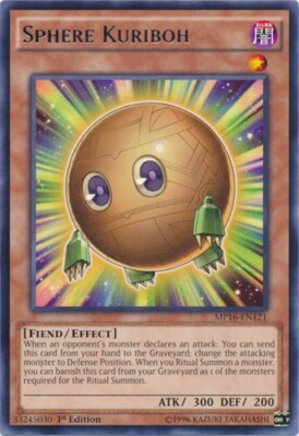 Sphere Kuriboh - MP16-EN121 - Rare - 1st Edition x1 - Near Mint-image