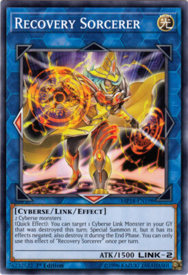 YGO-4x-Near Mint-Recovery Sorcerer - MP18-EN198 - Common - 1st Edition-2018 Mega-image