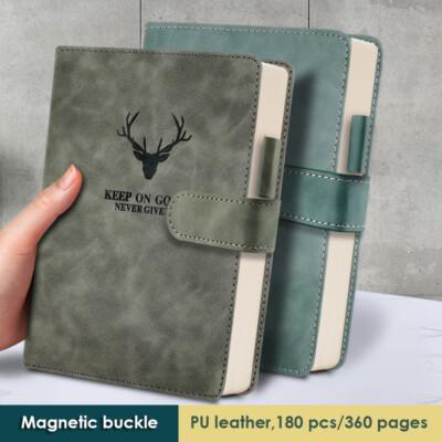 Thick PU Leather Office Journal A5 Notebook Lined Paper Writing Diary 360 Pages-image