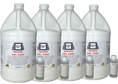 Polymer World White Gelcoat with Wax- 4 Gal Marine Boats Cars RV Fiberglass Tubs-image