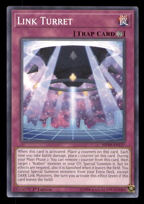 Yugioh Link Turret #MP19-EN127 2019 Gold Sarcophagus Tin Mega Pack LP-image