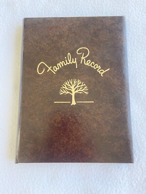 Family Record, beautiful notebook, Hardcover with Leather bound VG-image