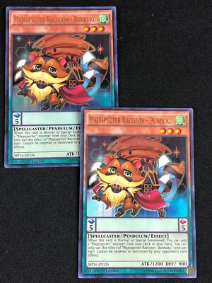 YUGIOH MAJESPECTER RACCOON BUNBUKU MP16-EN126 1ST ULTRA X2 NM-image