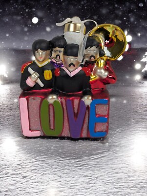 Kat + Annie - The Beatles - Sargent Pepper Band - Love - Christmas Ornament-image