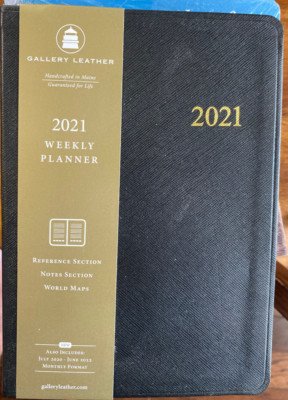 Gallery Leather Desk Weekly   Planner, Elegantly Bound Calendar Planner...-image